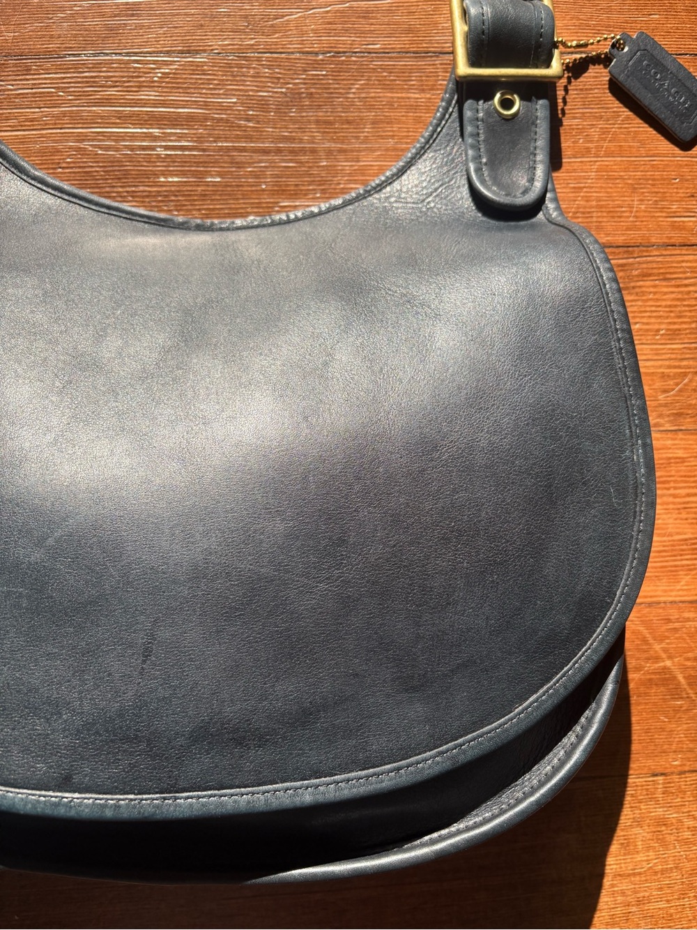 Vintage Coach NYC Navy Large Saddle 9210 - Picture 4 of 16